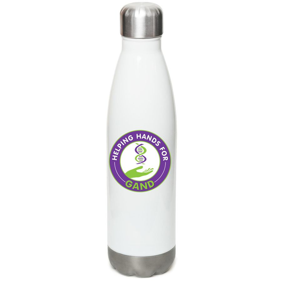 Hydrate for Hope, a White Stainless Steel Water Bottle