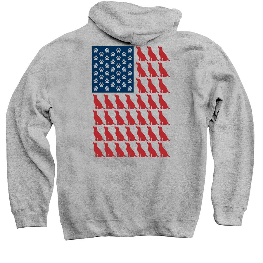 Red, White, Blue & SAL, a Sport Grey Pullover Hoodie (back-view)