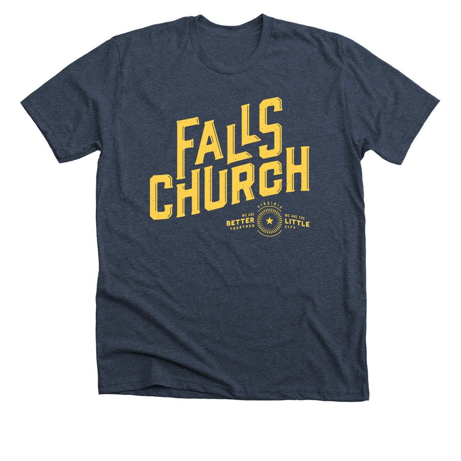 Falls Church Better Together T-Shirt, a Midnight Navy Premium Unisex Tee