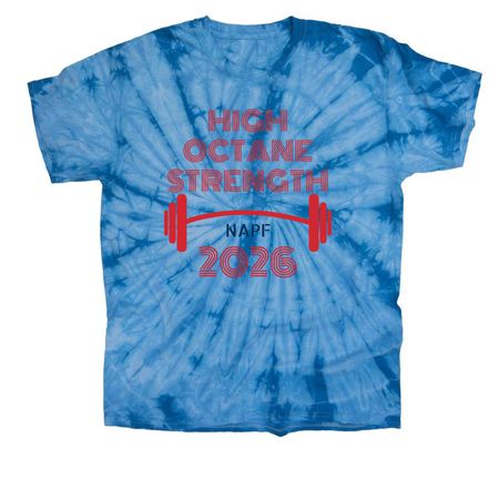 High Octane Strength, a Baby Blue Classic Tie Dye Tee
