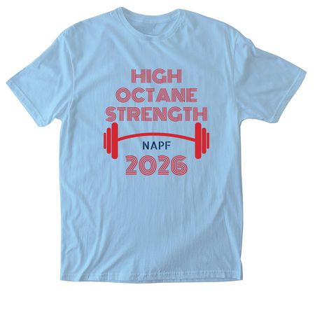 High Octane Strength, a Light Blue Softstyle Cotton Tee