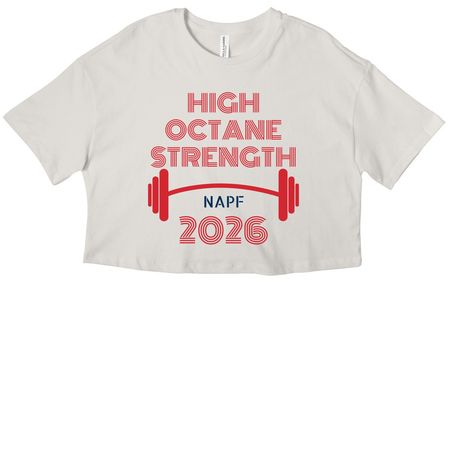 High Octane Strength, a Vintage White Women?s Cropped Cotton Tee