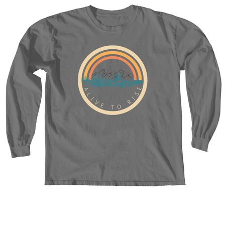 Alive To Rise, a Grey Comfort Colors Long Sleeve Tee