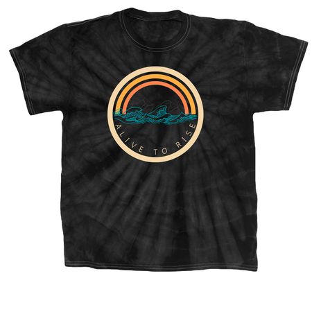 Alive To Rise, a Black Classic Tie Dye Tee