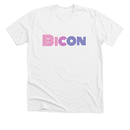 Bi + Icon = BiCON&nbsp;, a Solid White Blend Premium Unisex Tee