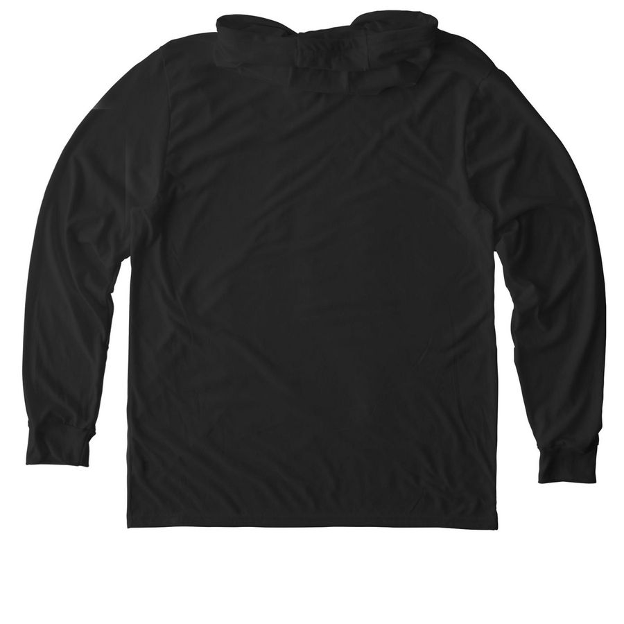 The Sole Awakens (girl hiker), a Space Black Allmade Eco Triblend Hoodie Tee (back-view)
