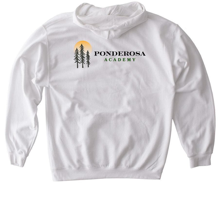 Ponderosa Fall Gear, a White Gildan Softstyle Pullover Hoodie