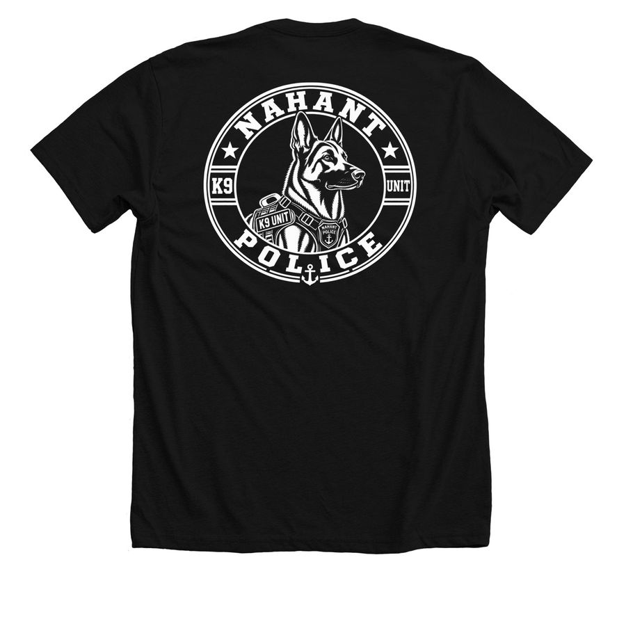 K9 ZIBIT, a Solid Black Blend Premium Unisex Tee (back-view)