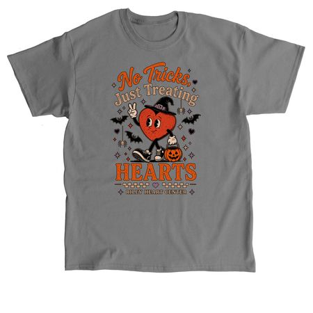 no tricks, just treating hearts, a Charcoal Classic Unisex Tee