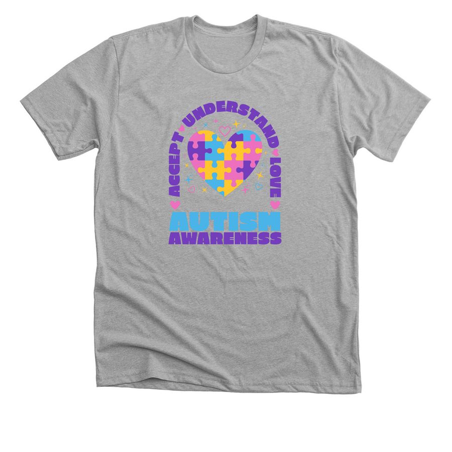 Autism awareness, a Athletic Heather Premium Unisex Tee