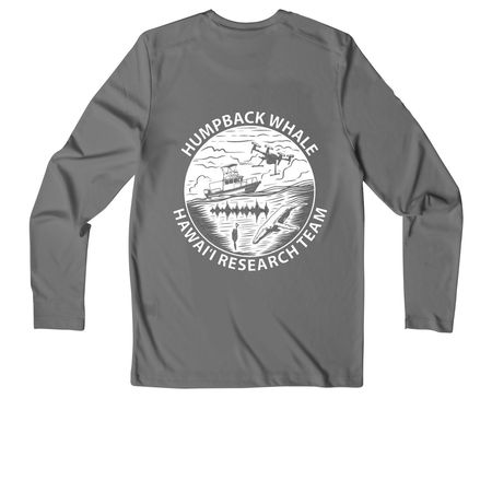 Whale Research Fieldwork Gear, a Dark Smoke Grey Youth UV Performance Long Sleeve Tee