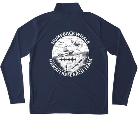 Whale Research Fieldwork Gear, a True Navy Unisex Performance Quarter Zip Pullover