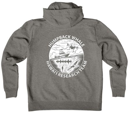 Whale Research Fieldwork Gear, a Charcoal Heather Nike Women's Club Fleece Zip Up Hoodie