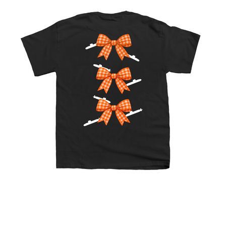 Bows For the girls, a Black Youth Unisex Tee (back-view)