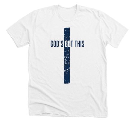 God's got this (navy blue), a Solid White Blend Premium Unisex Tee