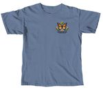 Honoring Lives, Supporting Futures, a Blue Jean Comfort Colors Unisex Tee (back-view)