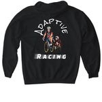Adaptive Racing&nbsp;, a Black Gildan Softstyle Pullover Hoodie (back-view)
