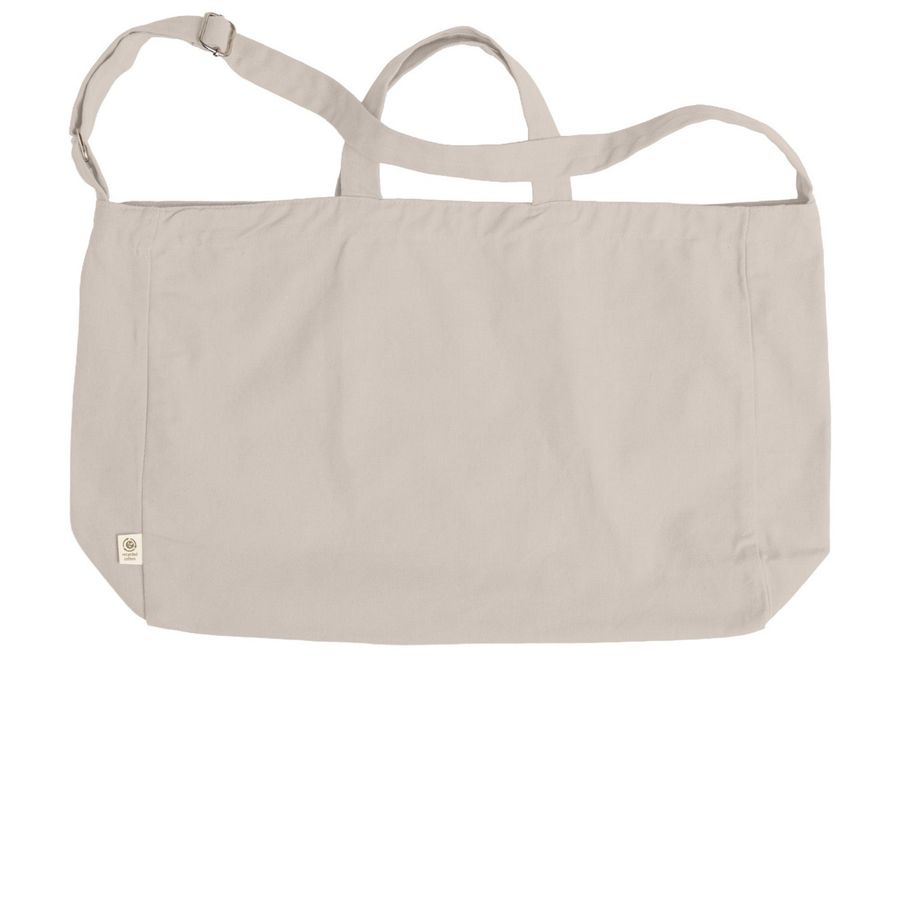 Migration is a Human Right Tote Bag, a Pumice Reclaimist G2G Tote Bag (back-view)