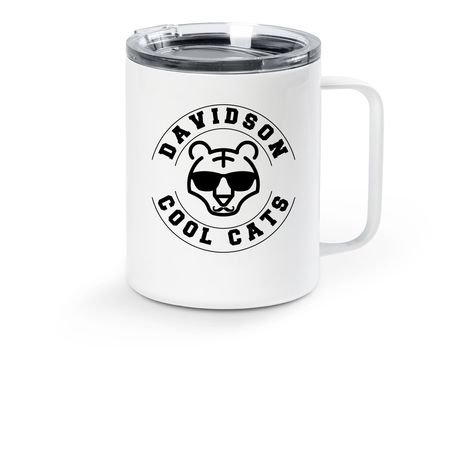 COOL CATS MUG, a White Stainless Steel Travel Mug