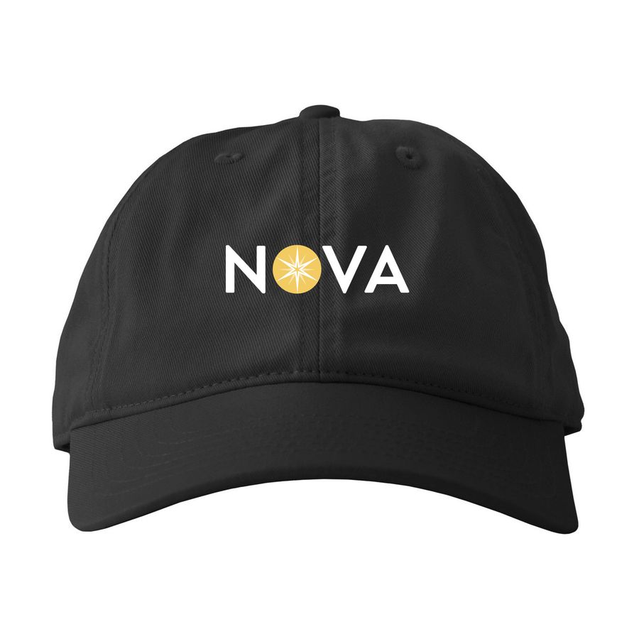NOVA Baseball Cap, a Black Printed Eco Baseball Cap