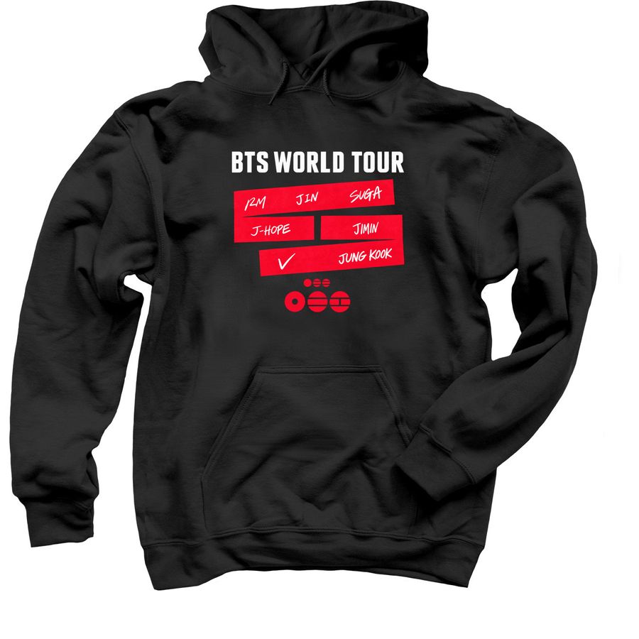 Bts Arirang Tour Merch 2026, a Black Pullover Hoodie