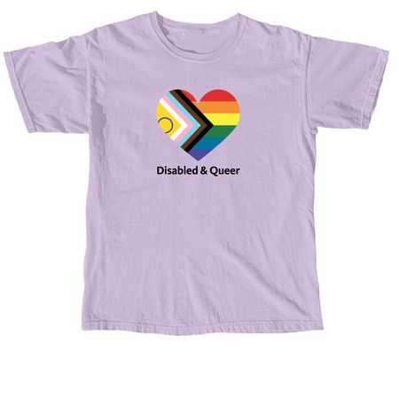 Disabled & Queer, a Orchid Comfort Colors Unisex Tee