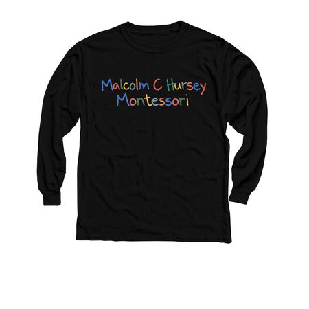 Colorful Name, a Black Youth Long Sleeve Tee