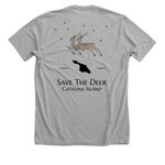Coalition to Save Catalina Island Deer, a Athletic Heather Premium Unisex Tee (back-view)