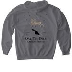 Coalition to Save Catalina Island Deer, a Charcoal Gildan Softstyle Pullover Hoodie (back-view)