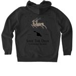 Coalition to Save Catalina Island Deer, a Dark Heather Grey Stanley/Stella Unisex Cultivator 2.0 Zip Up Pullover Hoodie (back-view)
