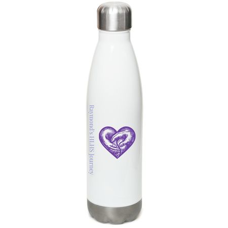 Raymond's HLHS Journey, a White Stainless Steel Water Bottle