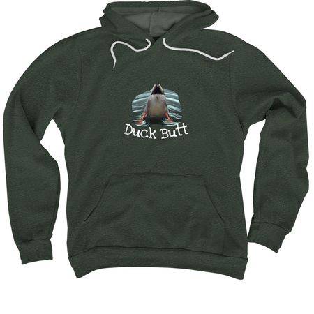 Duck butt, a Heather Forest Premium Pullover Hoodie