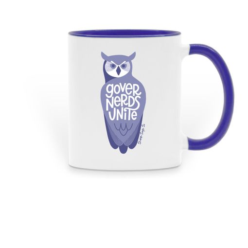 Governerds Unite Owl (Purple) Two-Tone Coffee Mug