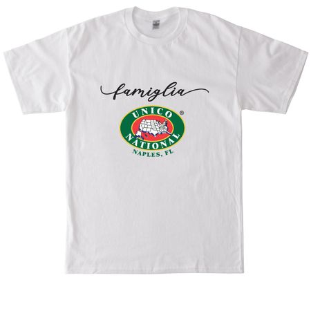 UNICO Naples White T-Shirts - FAMIGLIA, a White Tall Classic Unisex Tee