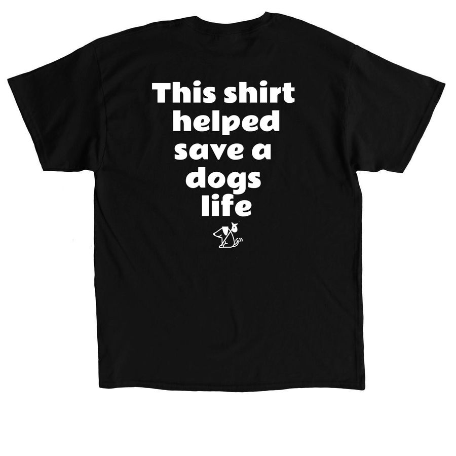 Save A Life, a Black Classic Unisex Tee (back-view)