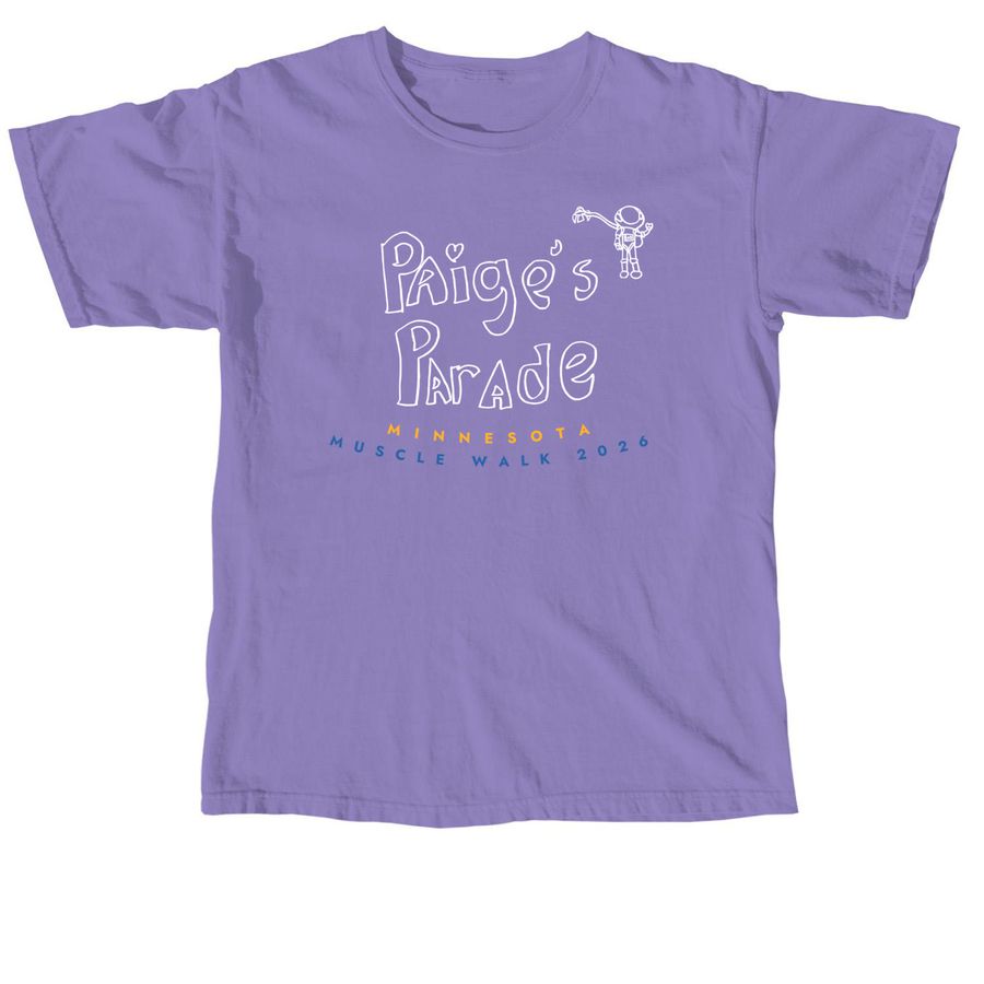 Team Paige's Parade 2026, a Violet Comfort Colors Unisex Tee