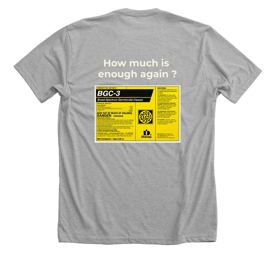 BGC-3&nbsp;, a Athletic Heather Premium Unisex Tee (back-view)
