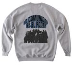 La Comunidad es el Poder&nbsp;? Hoodie, a Sport Grey Softstyle Crewneck Sweatshirt (back-view)