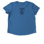 Matriarchy Rocks SHIRTS, a Azure Blue Allmade Eco Triblend Women?s Scoop Neck Tee (back-view)