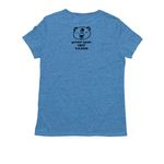 Matriarchy Rocks SHIRTS, a Azure Blue Allmade Eco Triblend Women?s Tee (back-view)