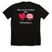 Heart & Mind&nbsp;, a Solid Black Blend Premium Unisex Tee (back-view)