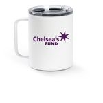 I'll drink to that!, a White Stainless Steel Travel Mug (back-view)