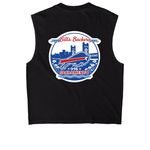 Shirts and Hoodies, a True Black Heavyweight Garment Dye Muscle Tee (back-view)