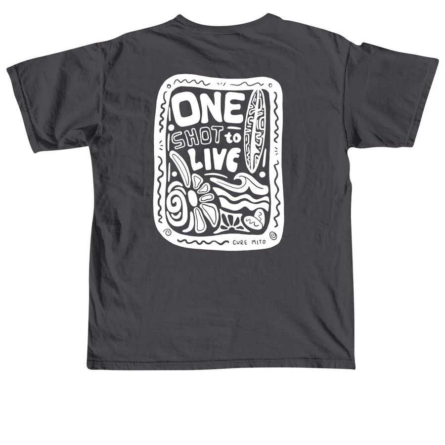 One Shot to Live - Youth & Adult, a Graphite Comfort Colors Unisex Tee