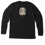 Home, a Solid Black Blend Premium Long Sleeve Tee (back-view)