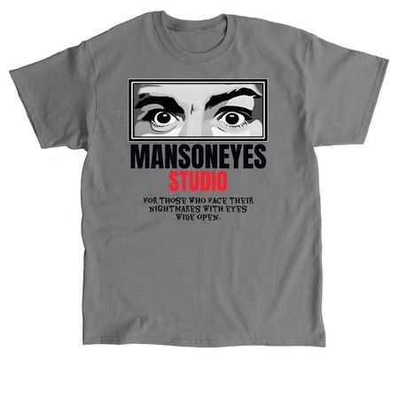 MANSONEYES Studio Logo "Nightmares", a Charcoal Classic Unisex Tee