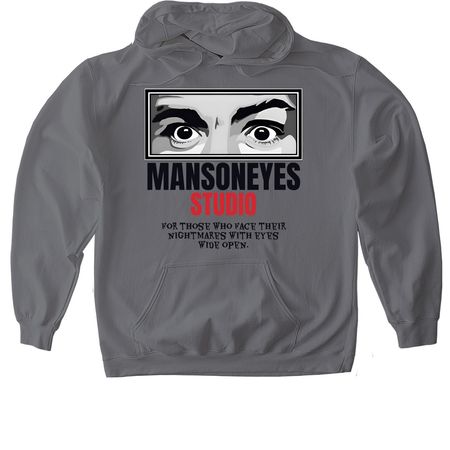 MANSONEYES Studio Logo "Nightmares", a Charcoal Gildan Softstyle Pullover Hoodie