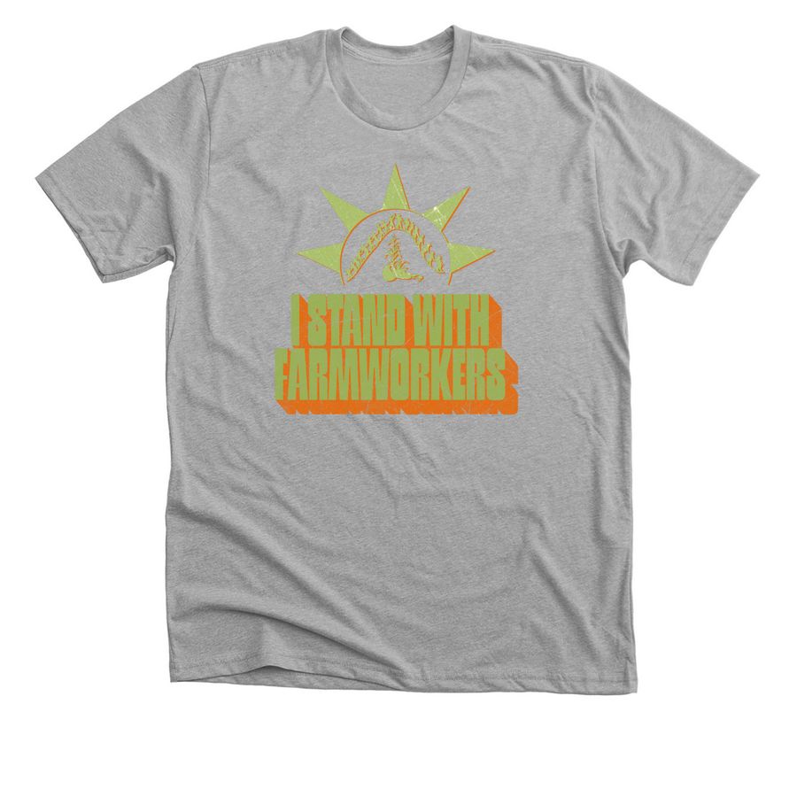 I stand with Farmworkers ? Tee & Hoodie, a Athletic Heather Premium Unisex Tee