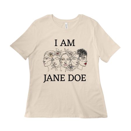 I Am Jane Doe, a Natural Women?s Relaxed Cotton Tee