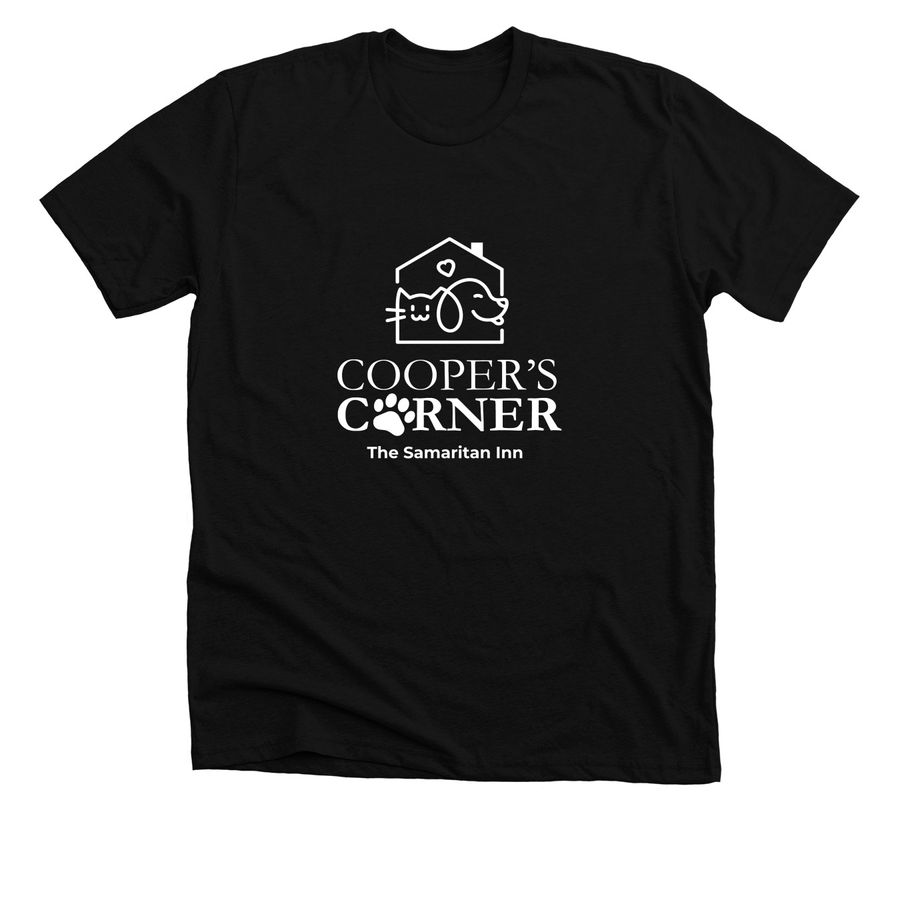 Support Cooper's Corner, a Solid Black Blend Premium Unisex Tee